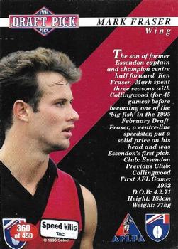 1995 Select AFL #360 Mark Fraser Back